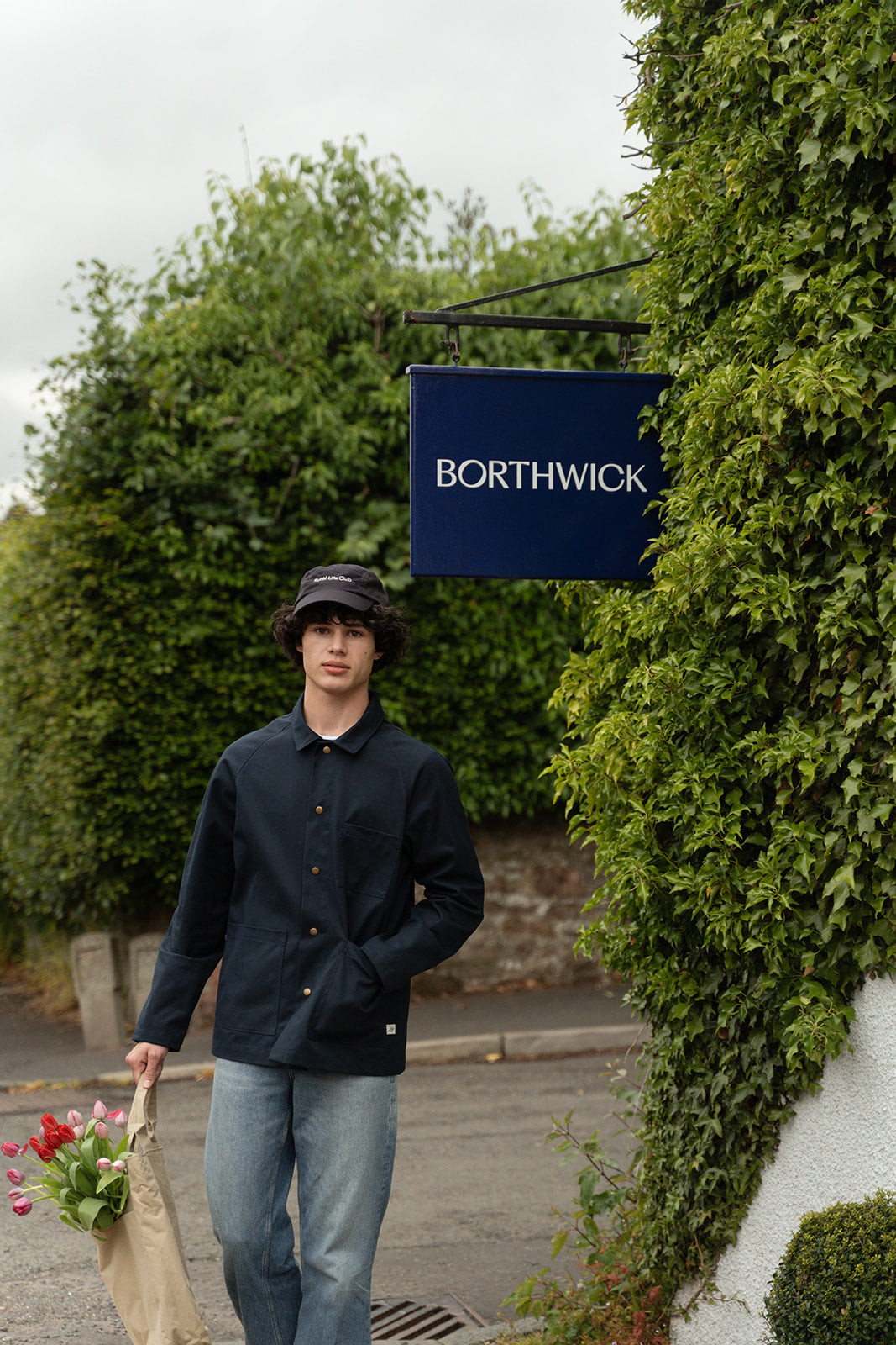 Borthwick navy blue chore coat