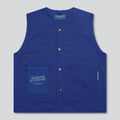 Blue liner vest in canvas