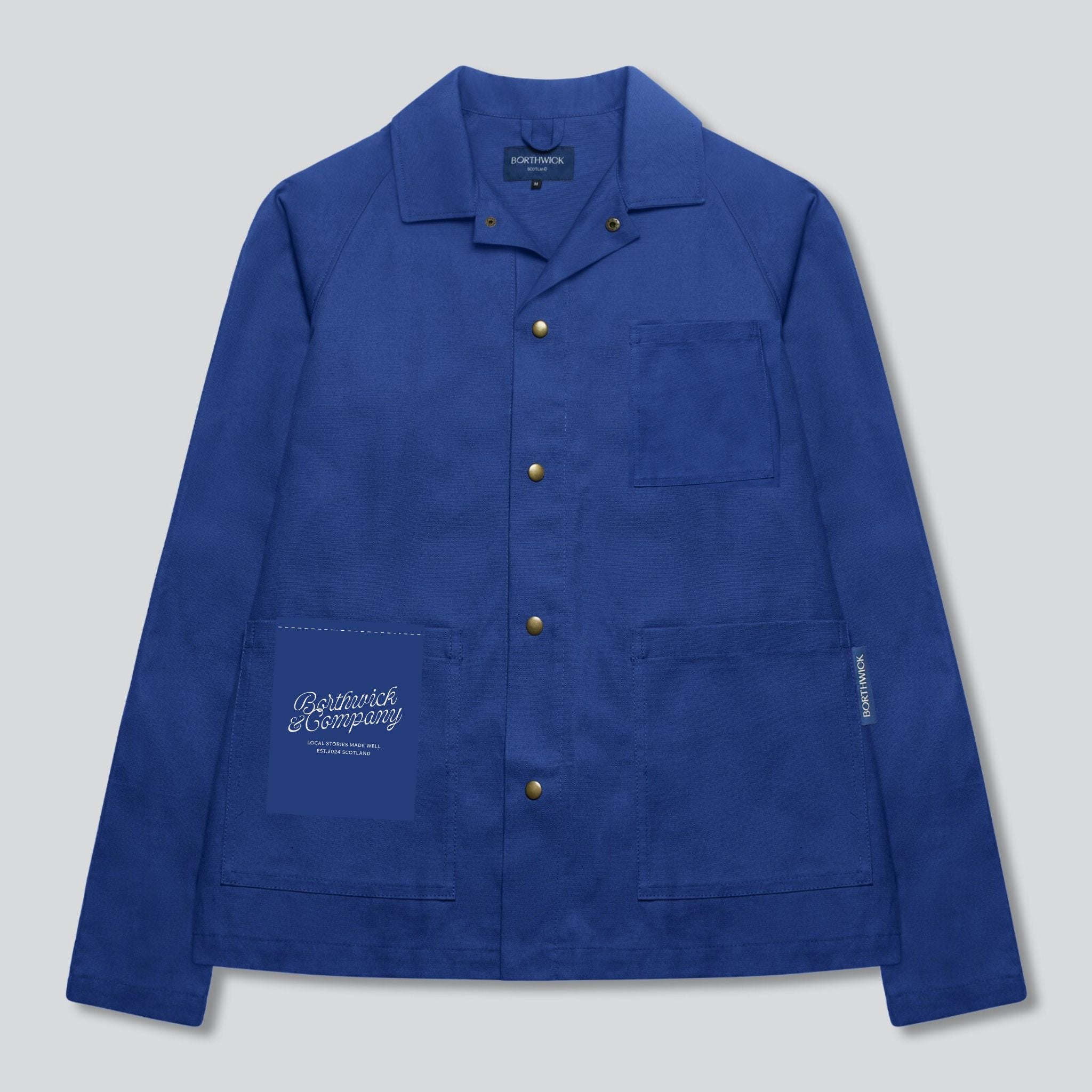 Worker blue chore coat