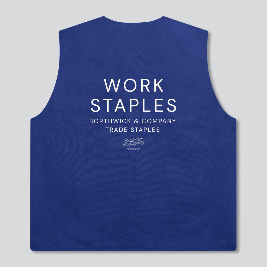 Blue liner vest by Borthwick