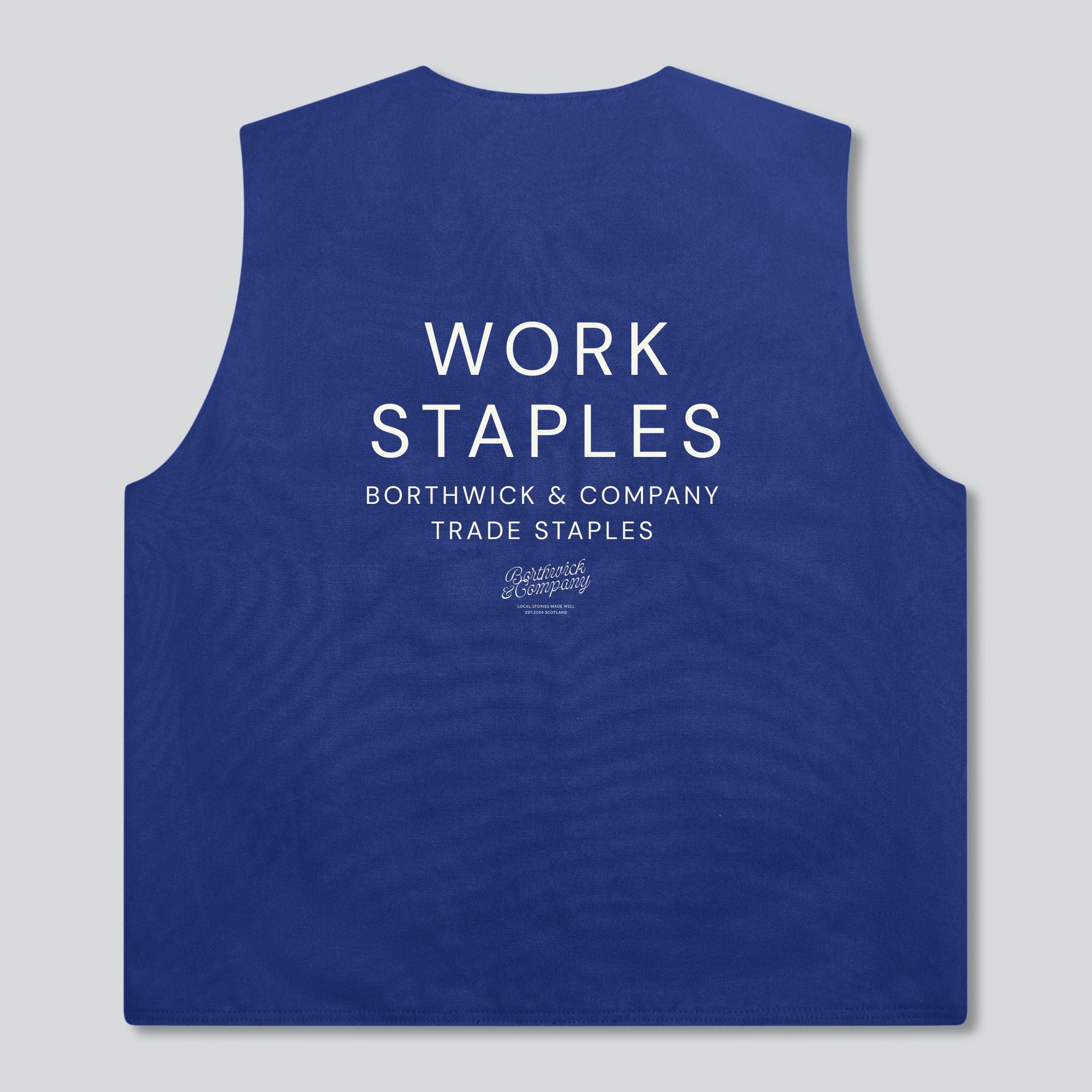 Blue liner vest by Borthwick